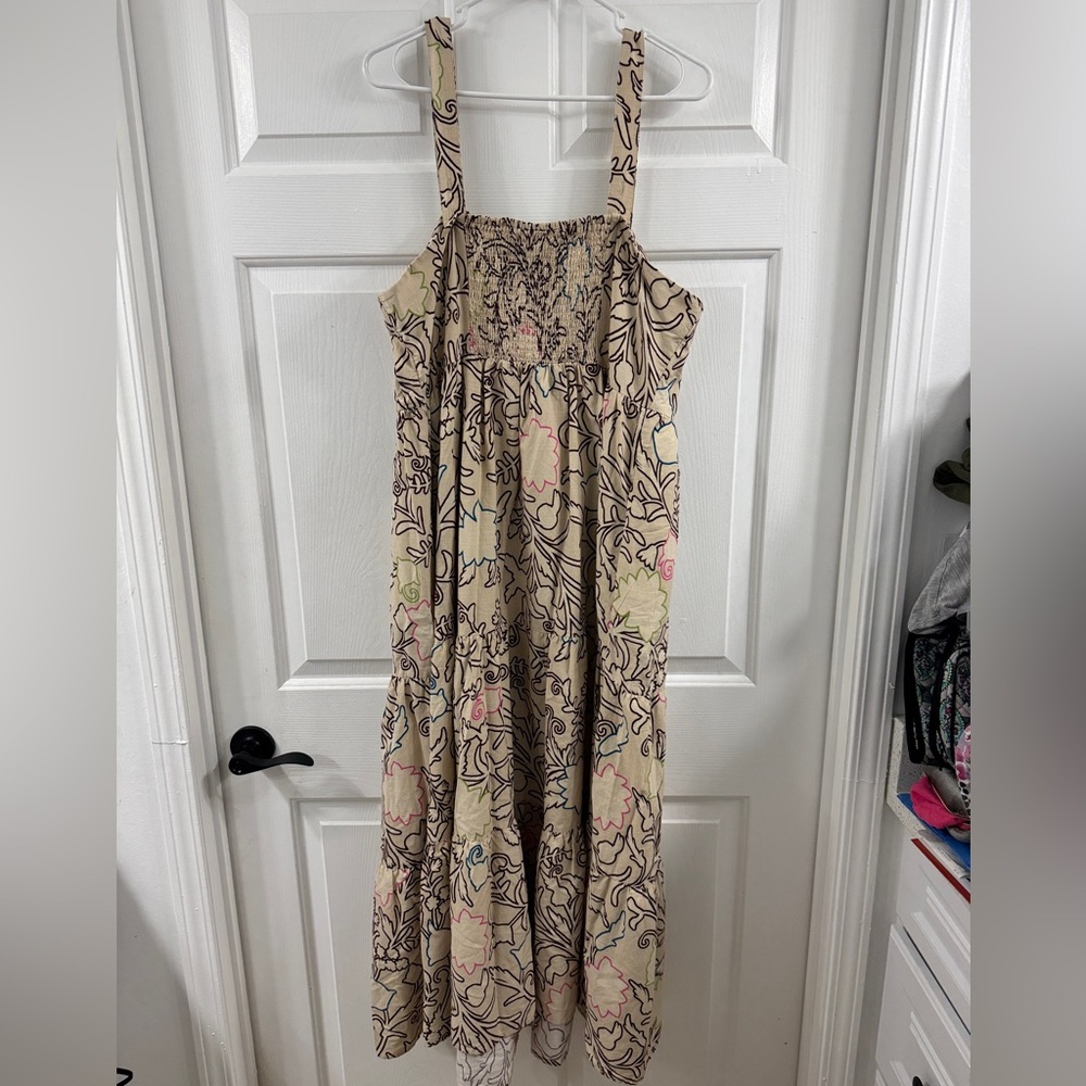 Knox Rose Beige Floral Maxi Dress - Picture 4 of 5